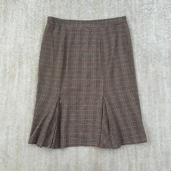 Sunhee Moon Cotton Plaid Midi Skirt 2 - Picture 4 of 9
